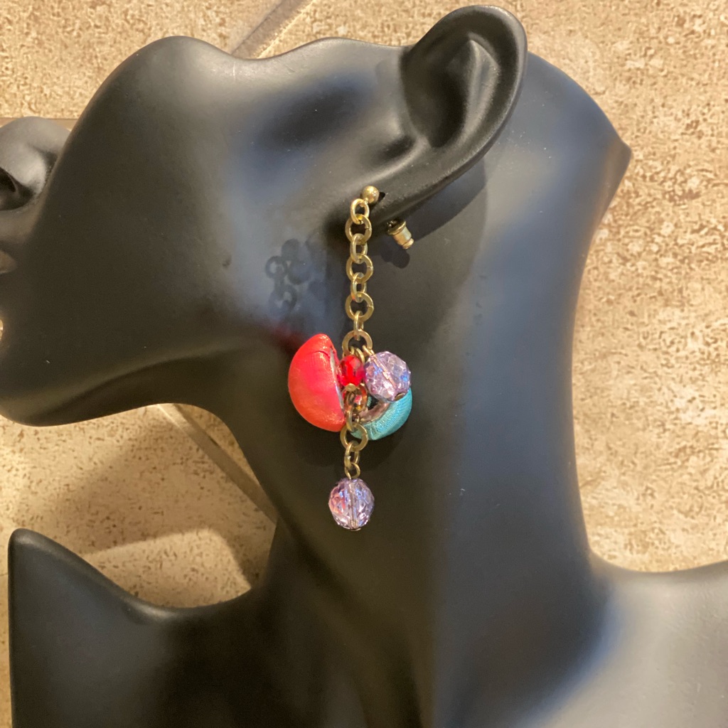 Button Dangle Earrings